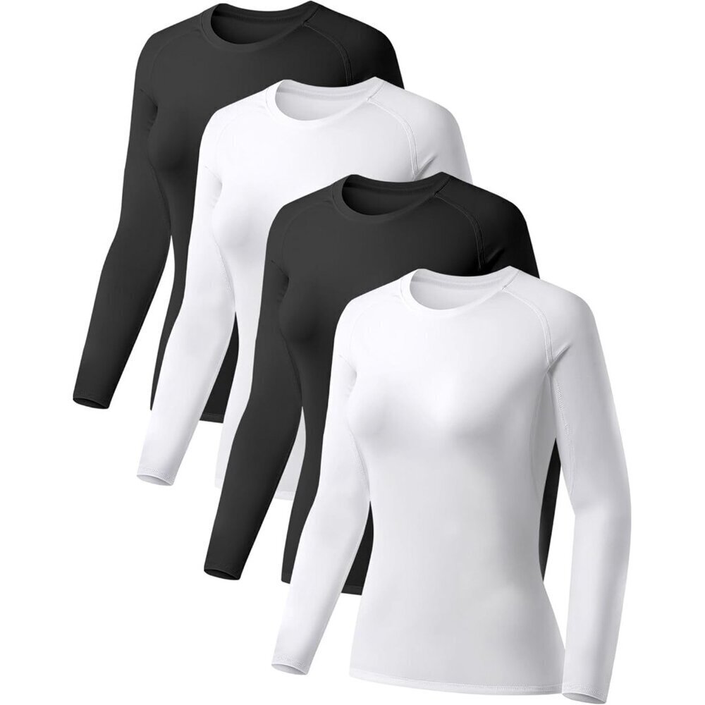 Women's Compression Long Sleeve Workout Top Athletic Base Layer Sports Gear